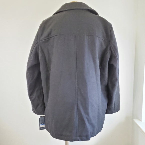 NWT Tommy Hilfiger Gray Melton Car Coat with attached Vest Size XL $275 - Picture 6 of 16